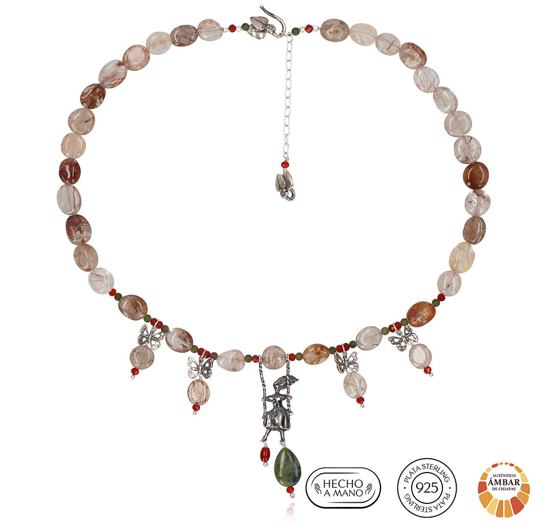Collar Columpio y Mariposas