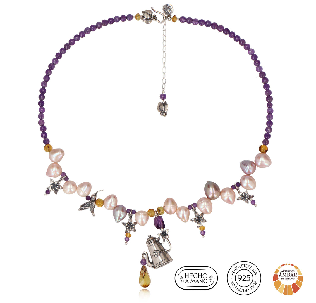 Collar Jarra y Colibríes