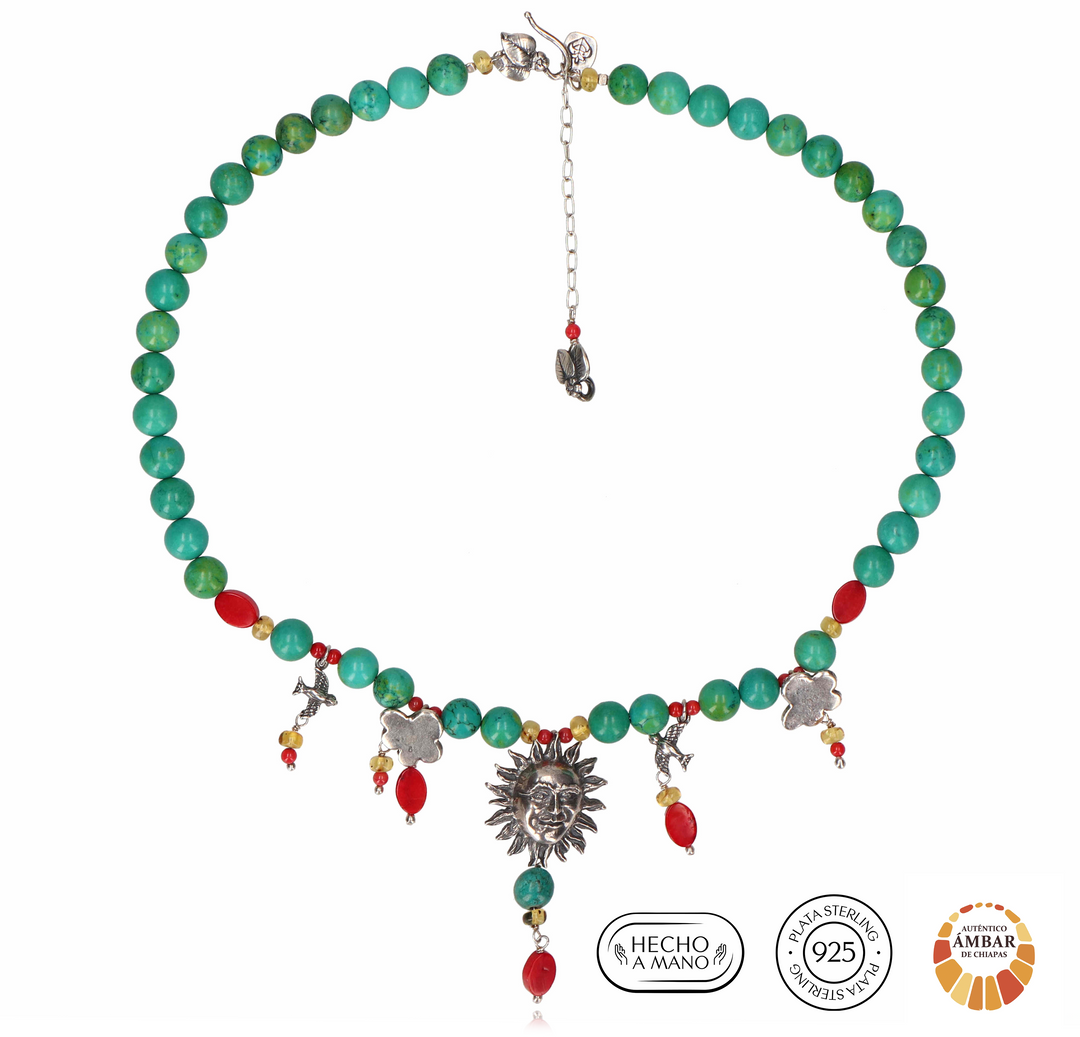 Sun with Face Necklace