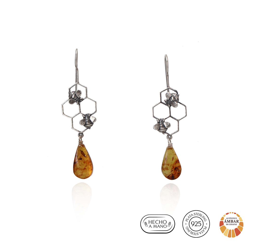 Arete panal de abeja 4 cámaras