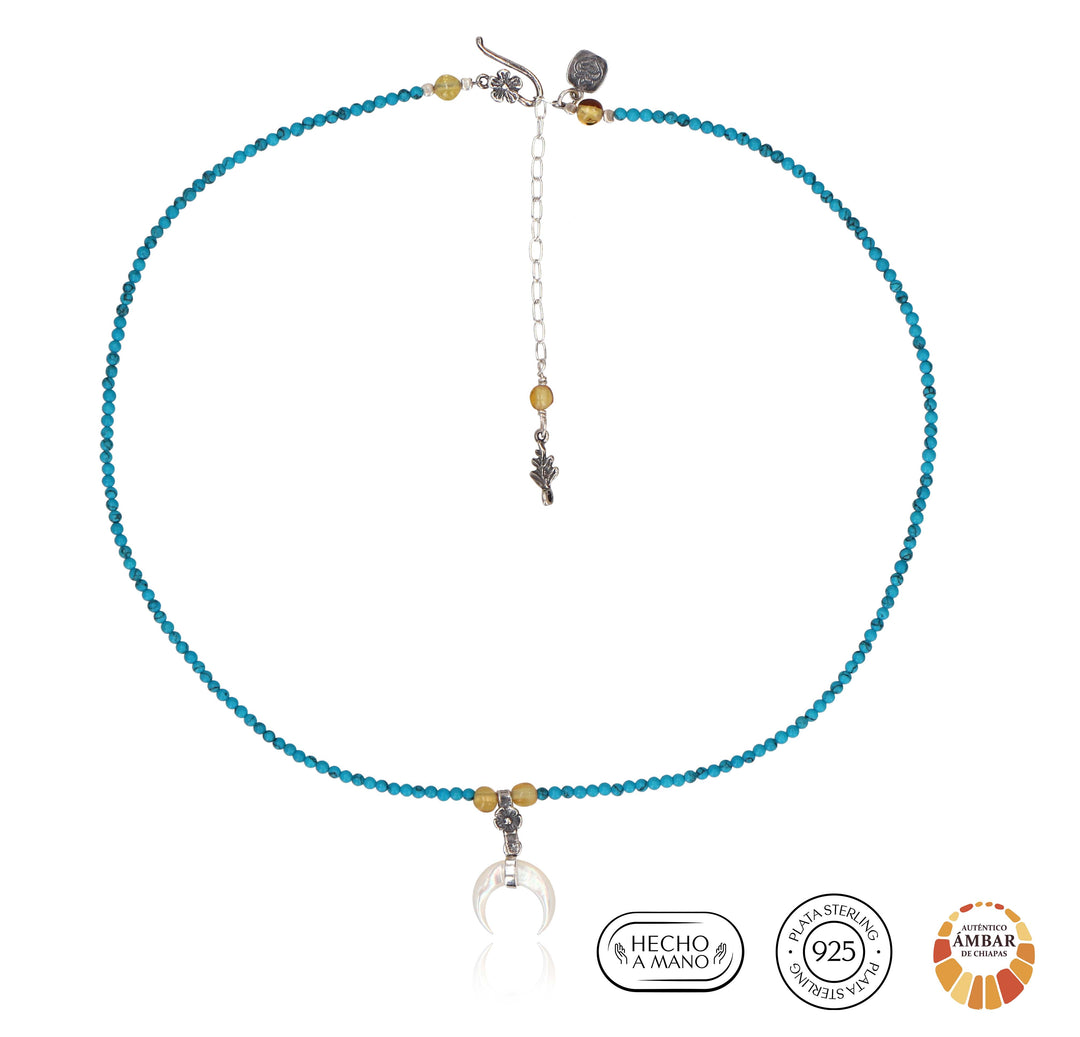 Collar Diosa Luna Blanca