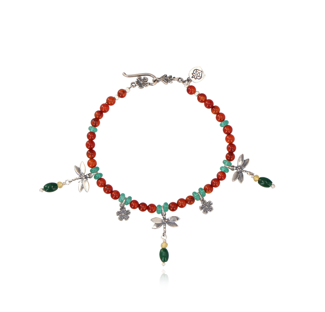 Three Mini Dragonflies Bracelet