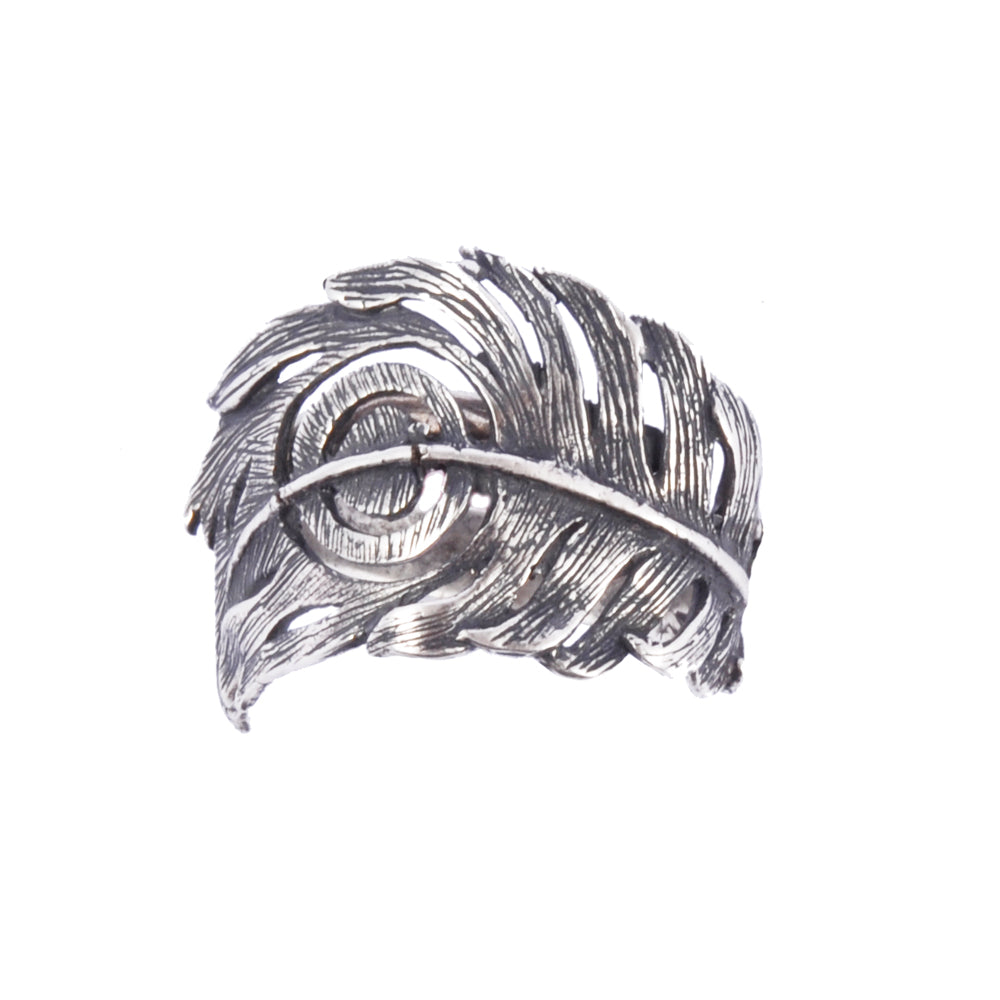 Anillo pluma de pavo real