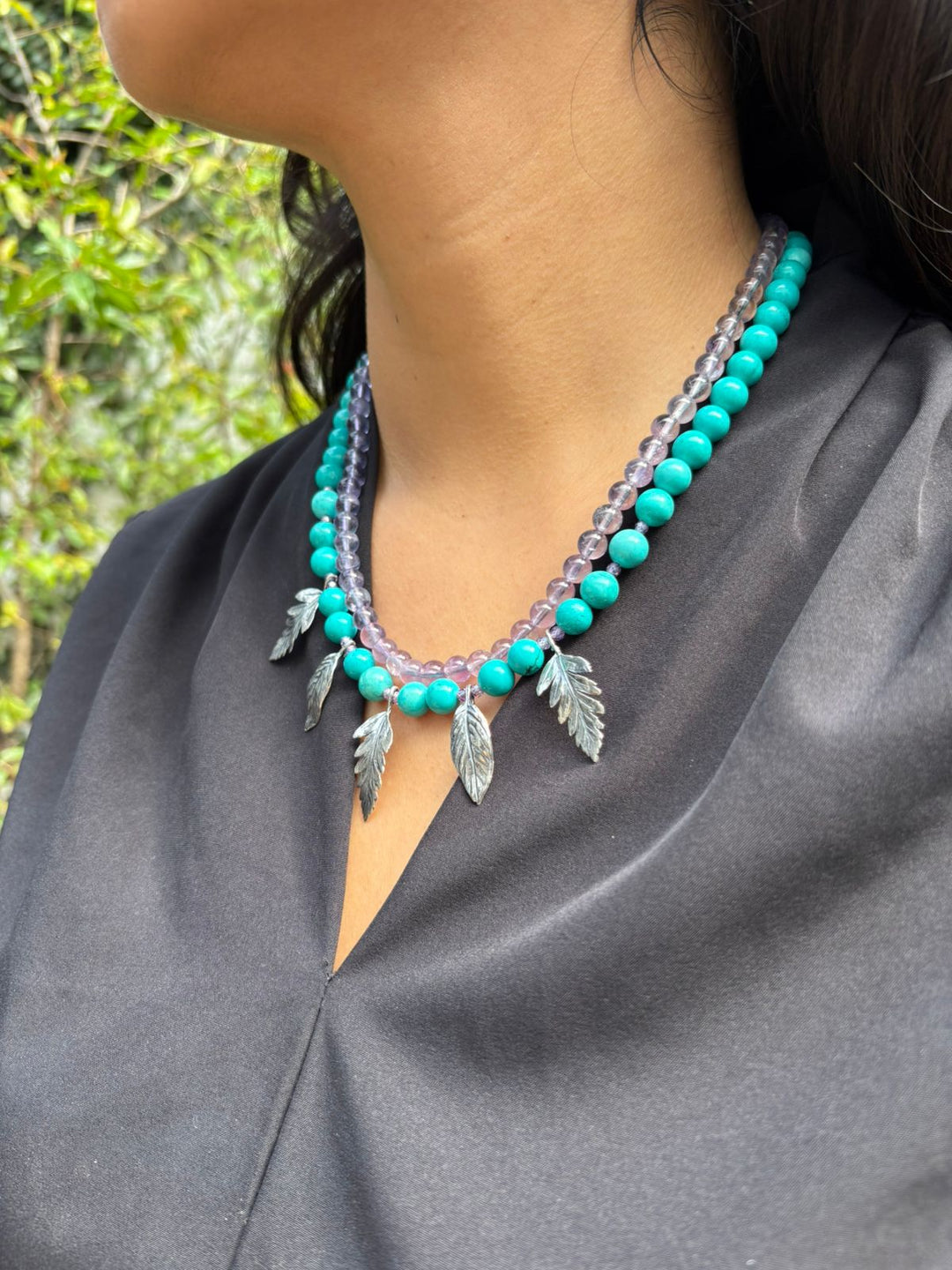 Avocado Leaf Necklace, Avocado Fern