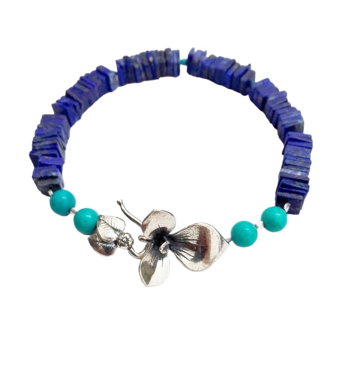 Indigo Flower Bracelet