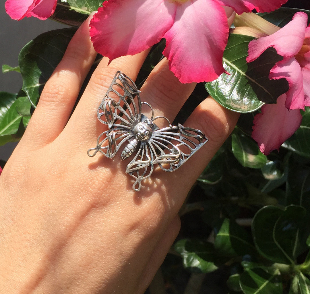 Butterfly Ring with Face