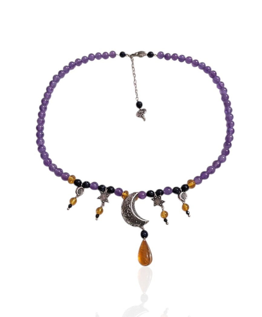 Moon and Stars Necklace