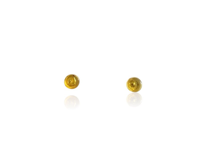 Amber Button Earring