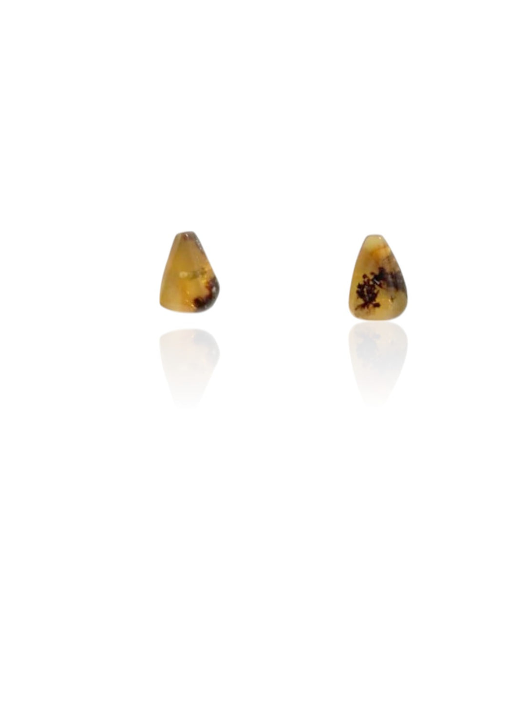 Amber Button Earring