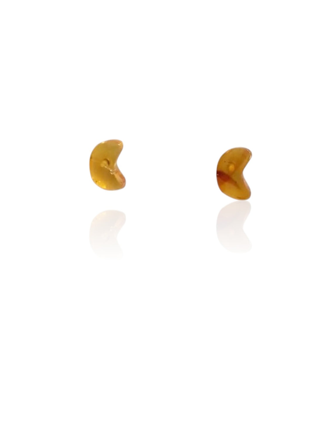 Amber Button Earring