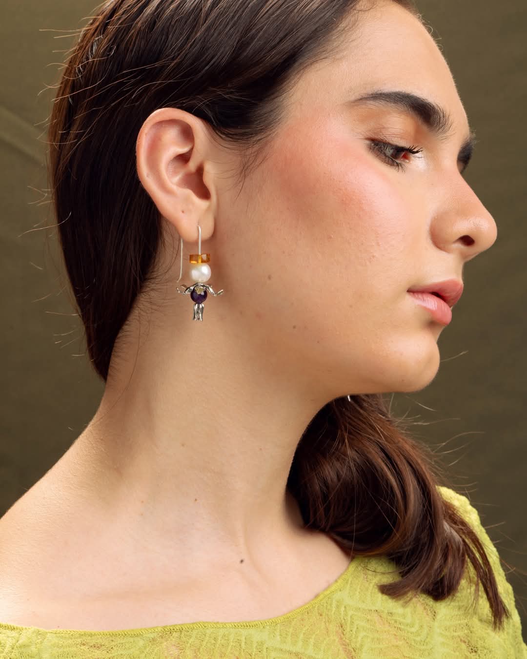 Cocoa Flower Earring