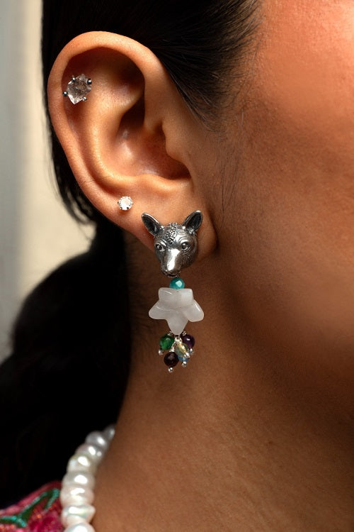 Aretes Cabeza Xoloescuincle con Tilines