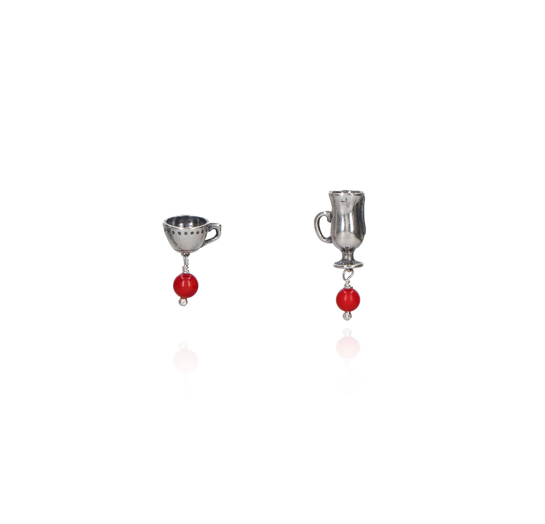 Aretes Taza Puntos y Capuchino