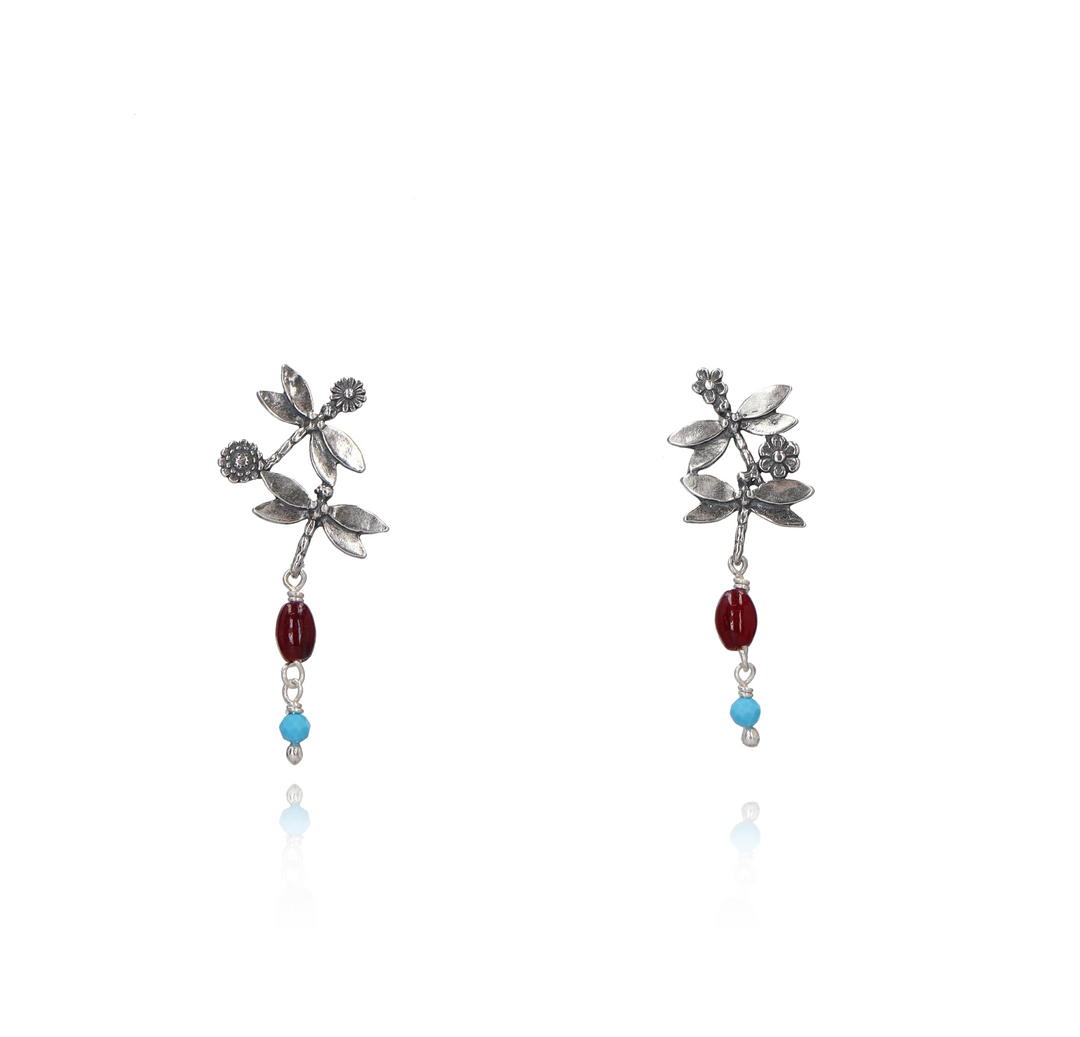 Aretes dos Libélulas Minis Florecitas