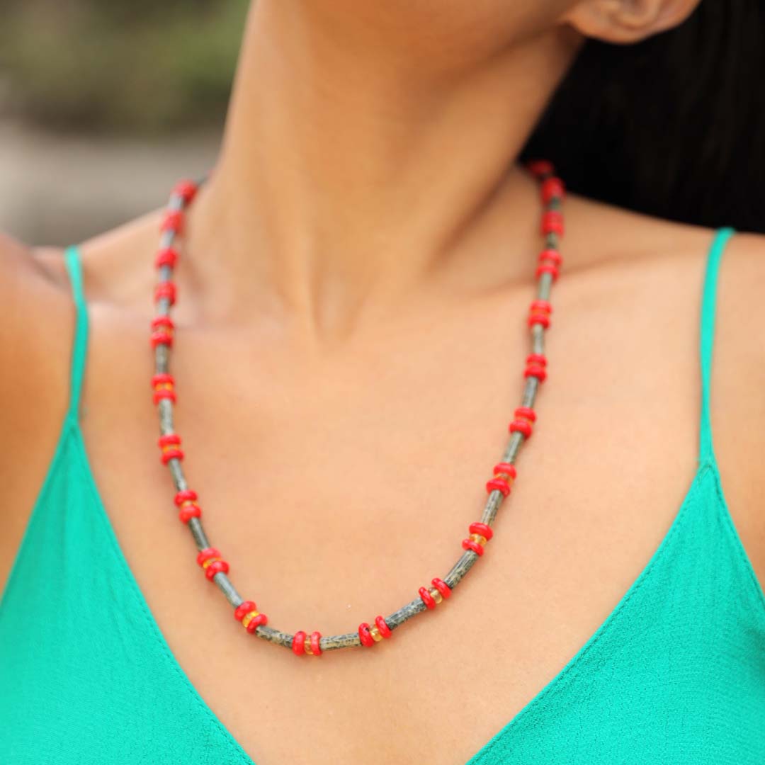 Collar Largo Piedra Varia