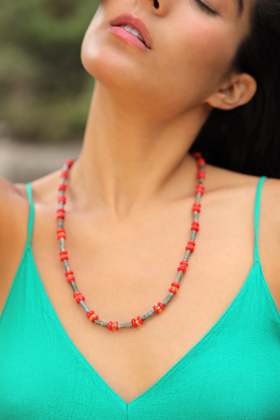 Collar Largo Piedra Varia