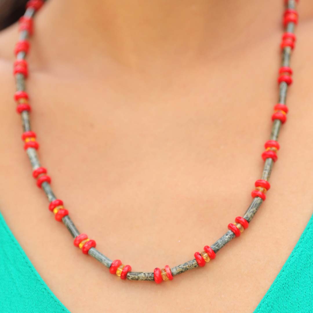 Collar Largo Piedra Varia