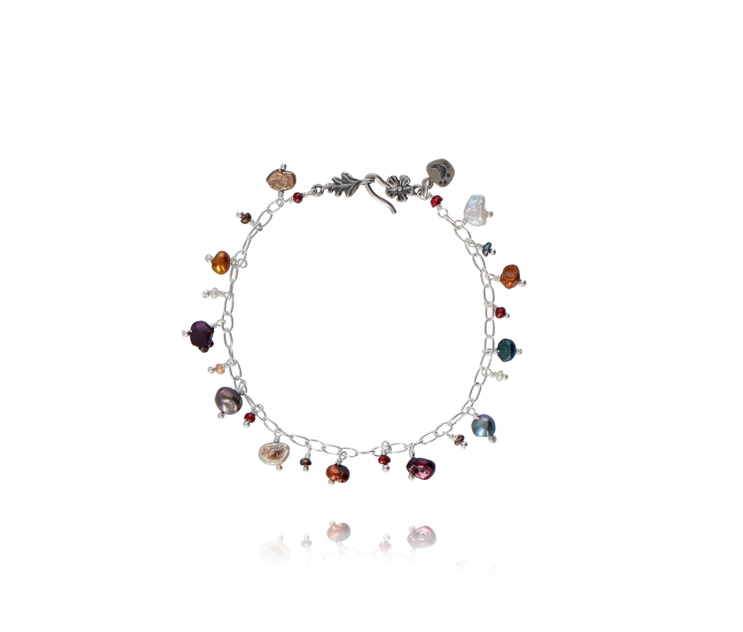Chain bracelet with pearls