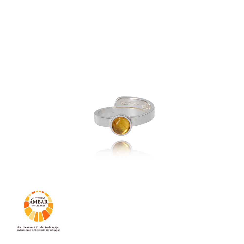 Amber Bezel Ring