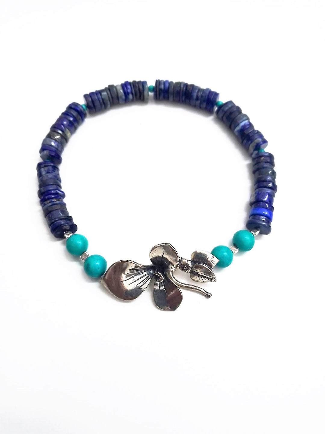 Indigo Flower Bracelet