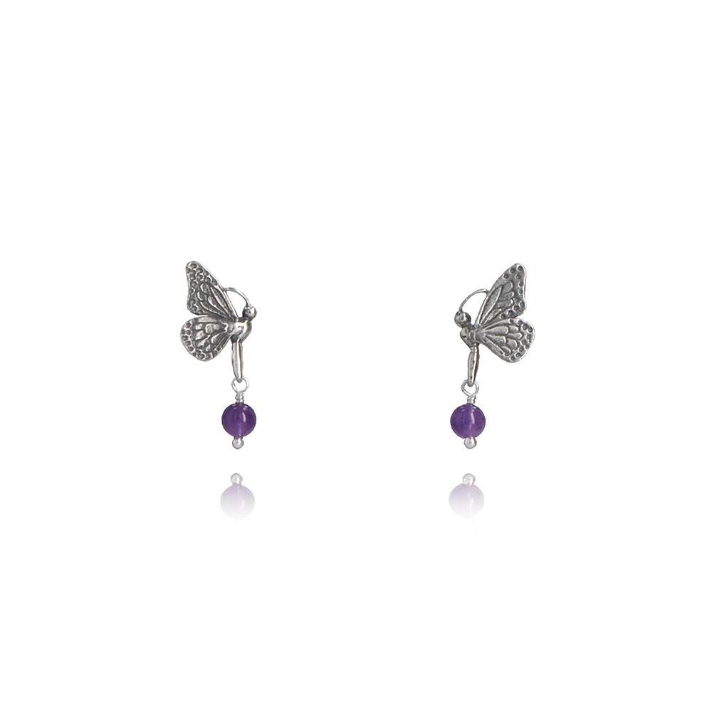 Half Monarch Butterfly Earrings