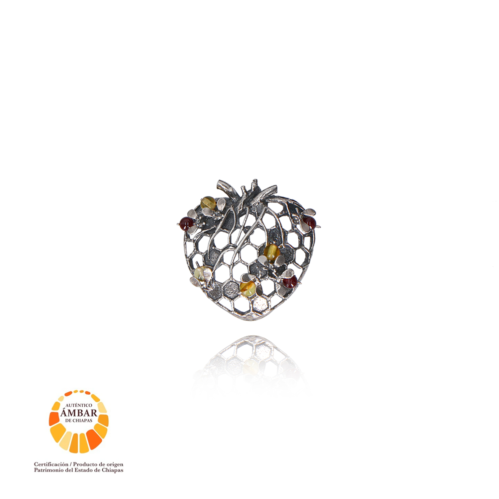 Honey heart pin