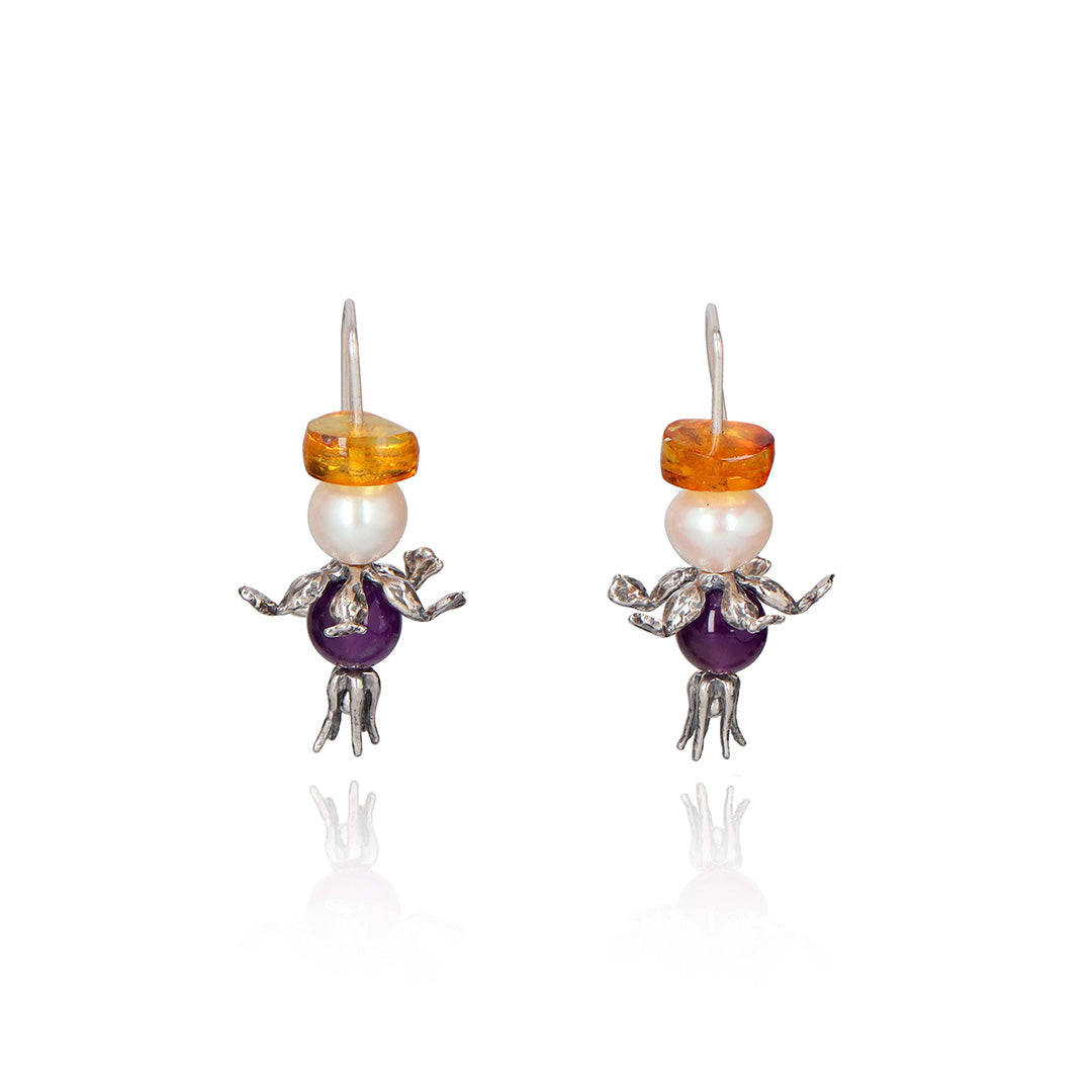 Cocoa Flower Earring
