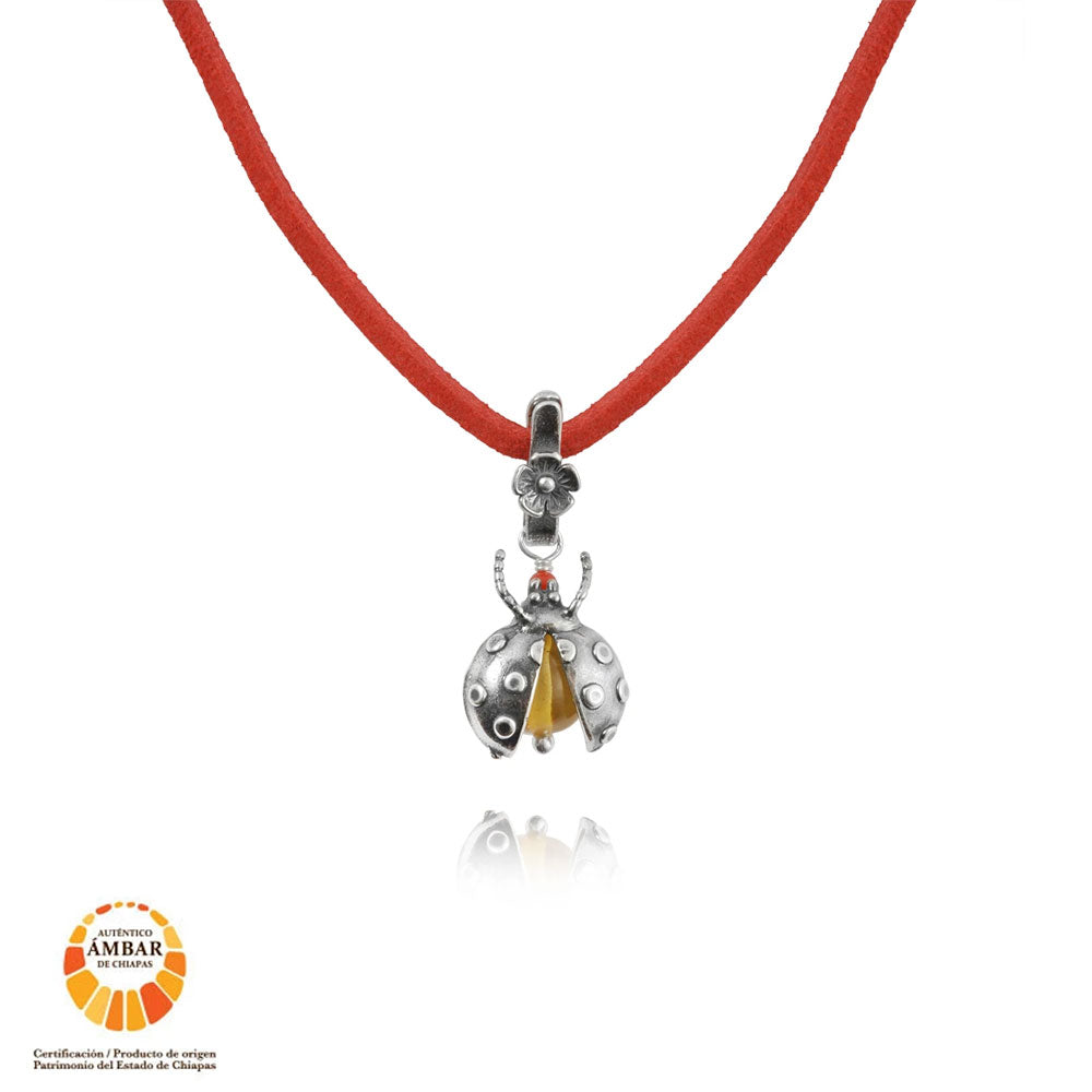 Dije Catarina de Ámbar con Malva o Loto (877446463531)