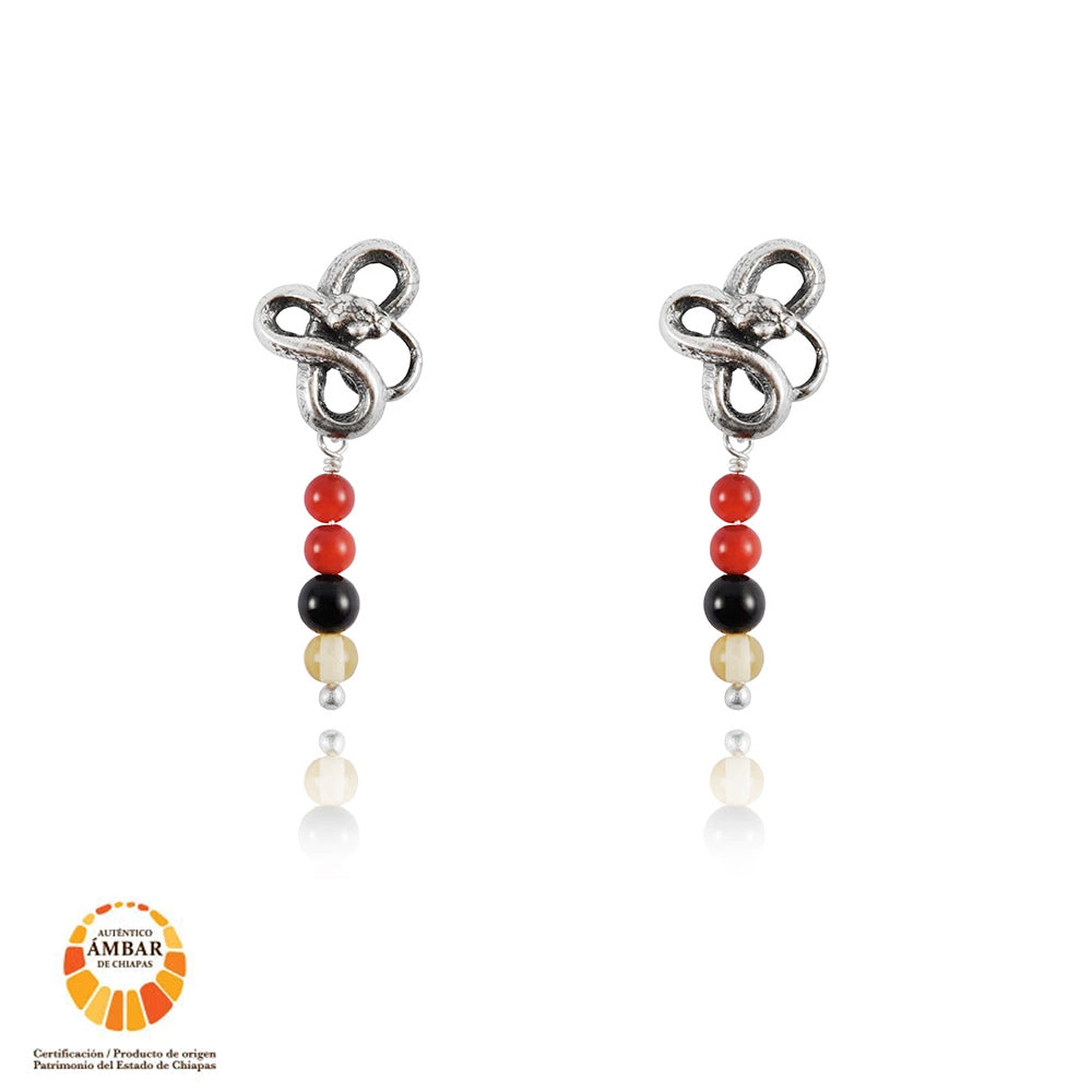 Aretes serpiente enroscada (1611408179243)