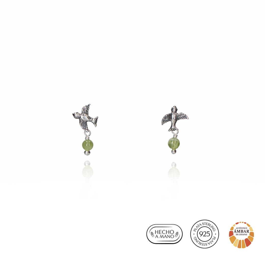Aretes Golondrina Broquel