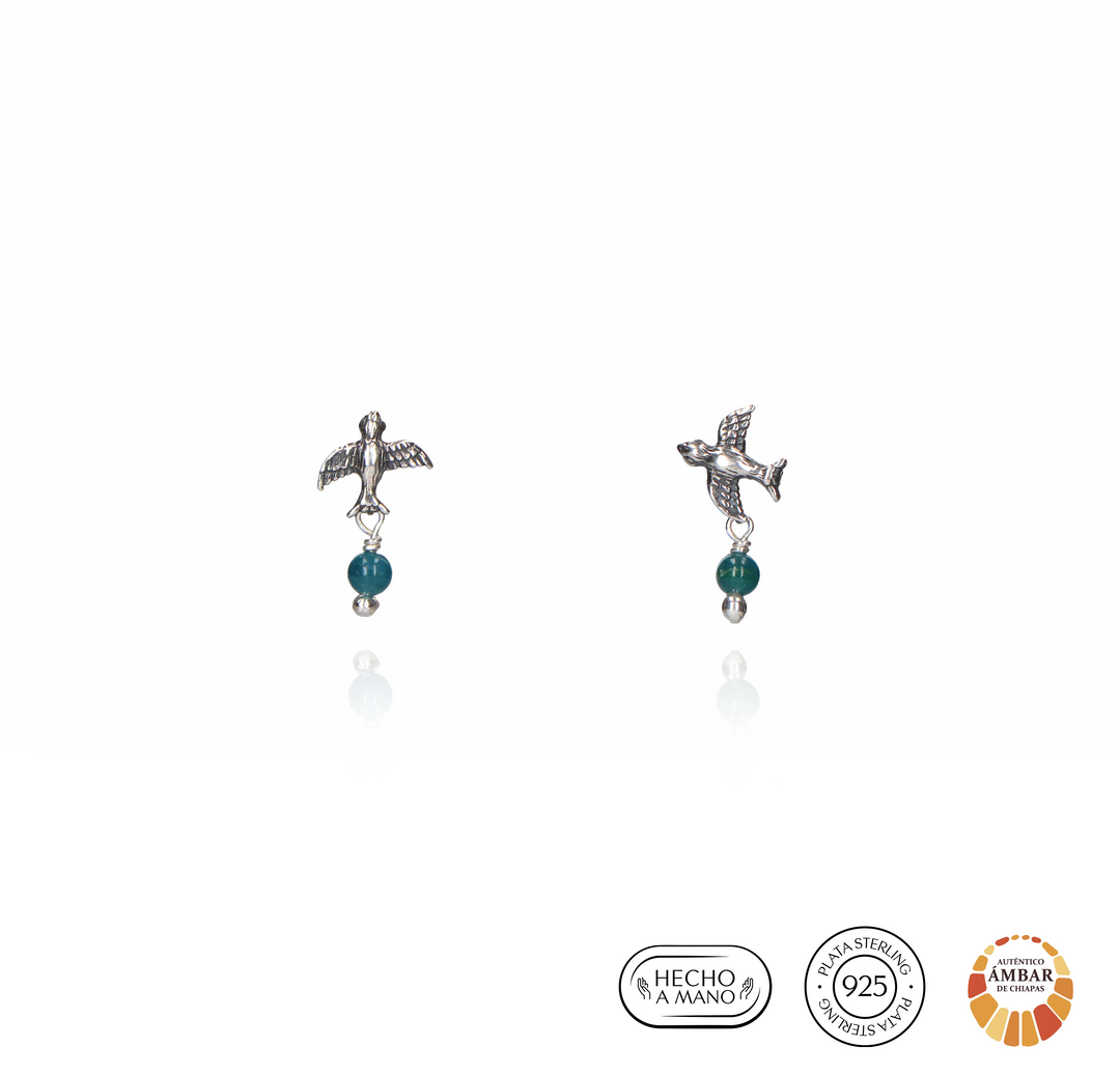 Aretes Golondrina Broquel