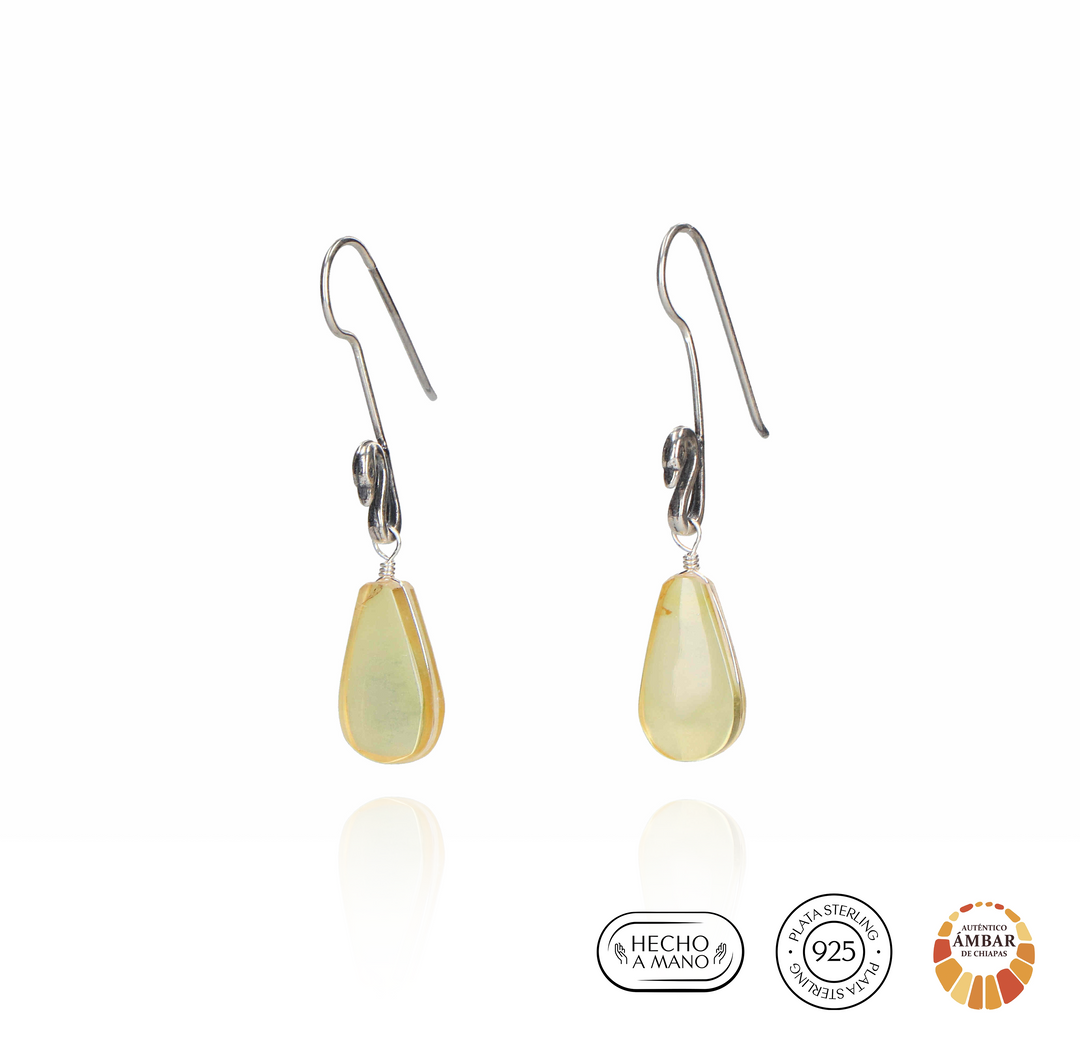 Aretes Cisne Ámbar