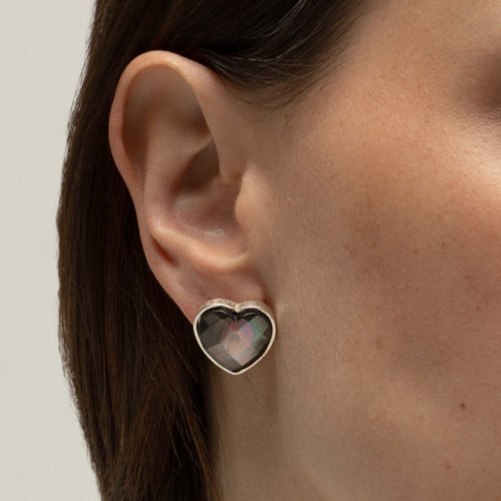 Aretes Corazón Concha Nácar