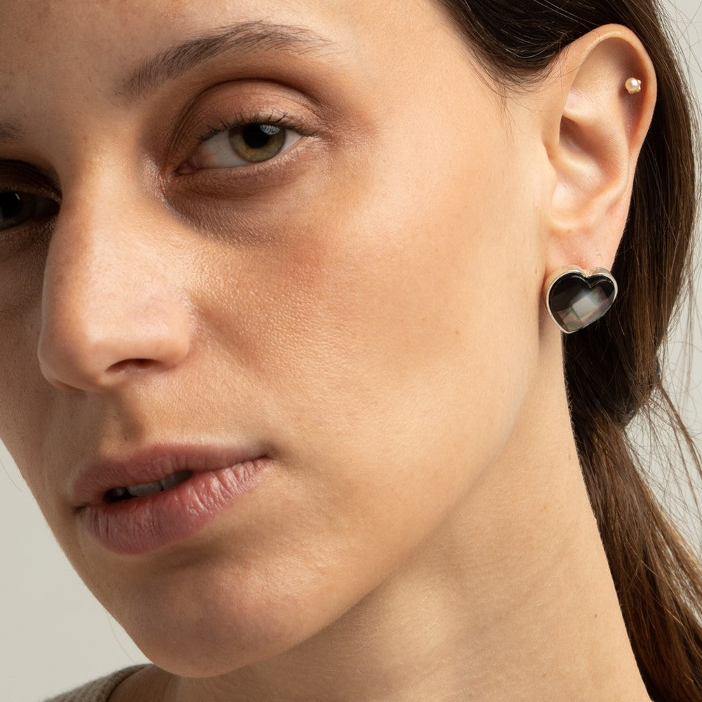 Aretes Corazón Concha Nácar