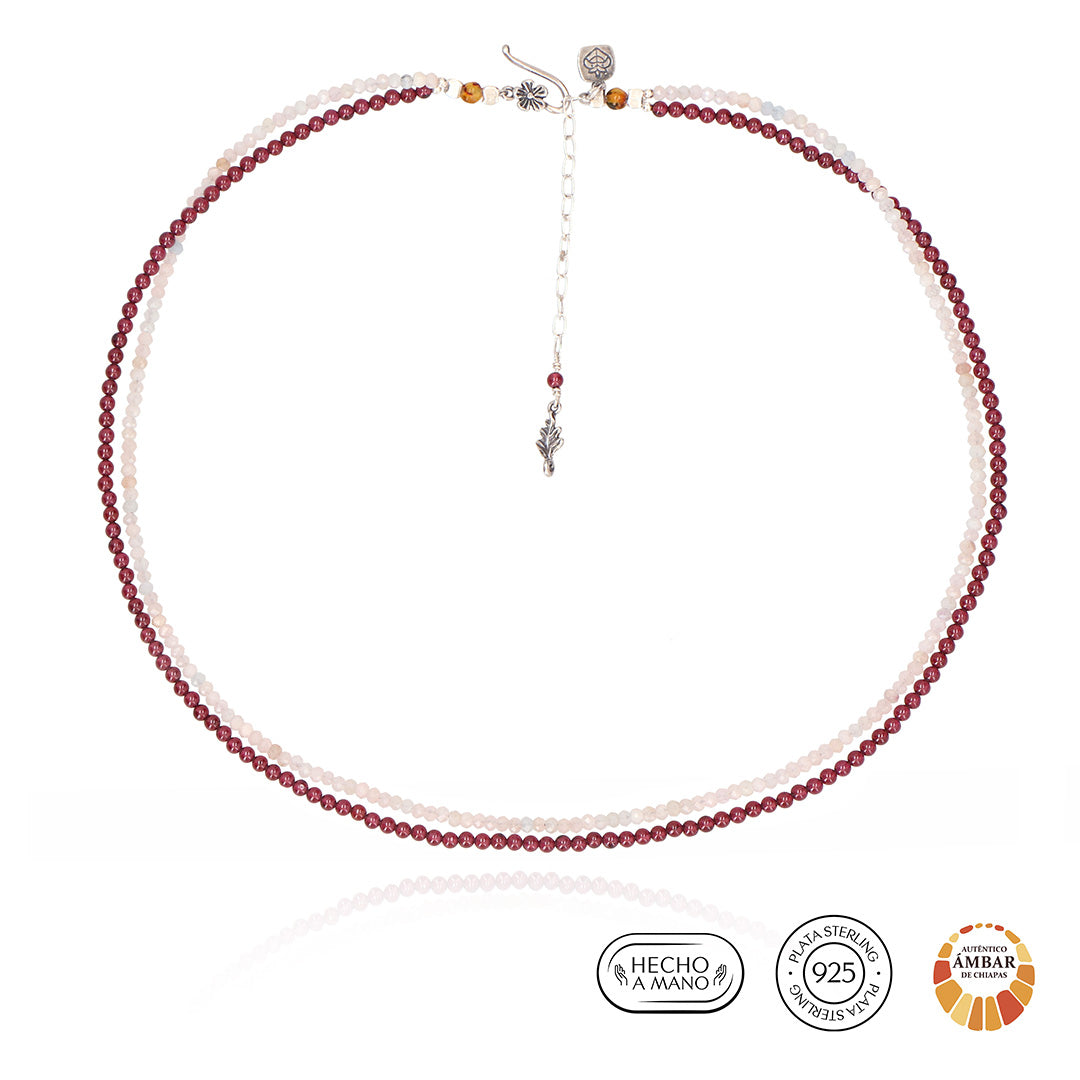 Collar Doble Hilo de Piedra