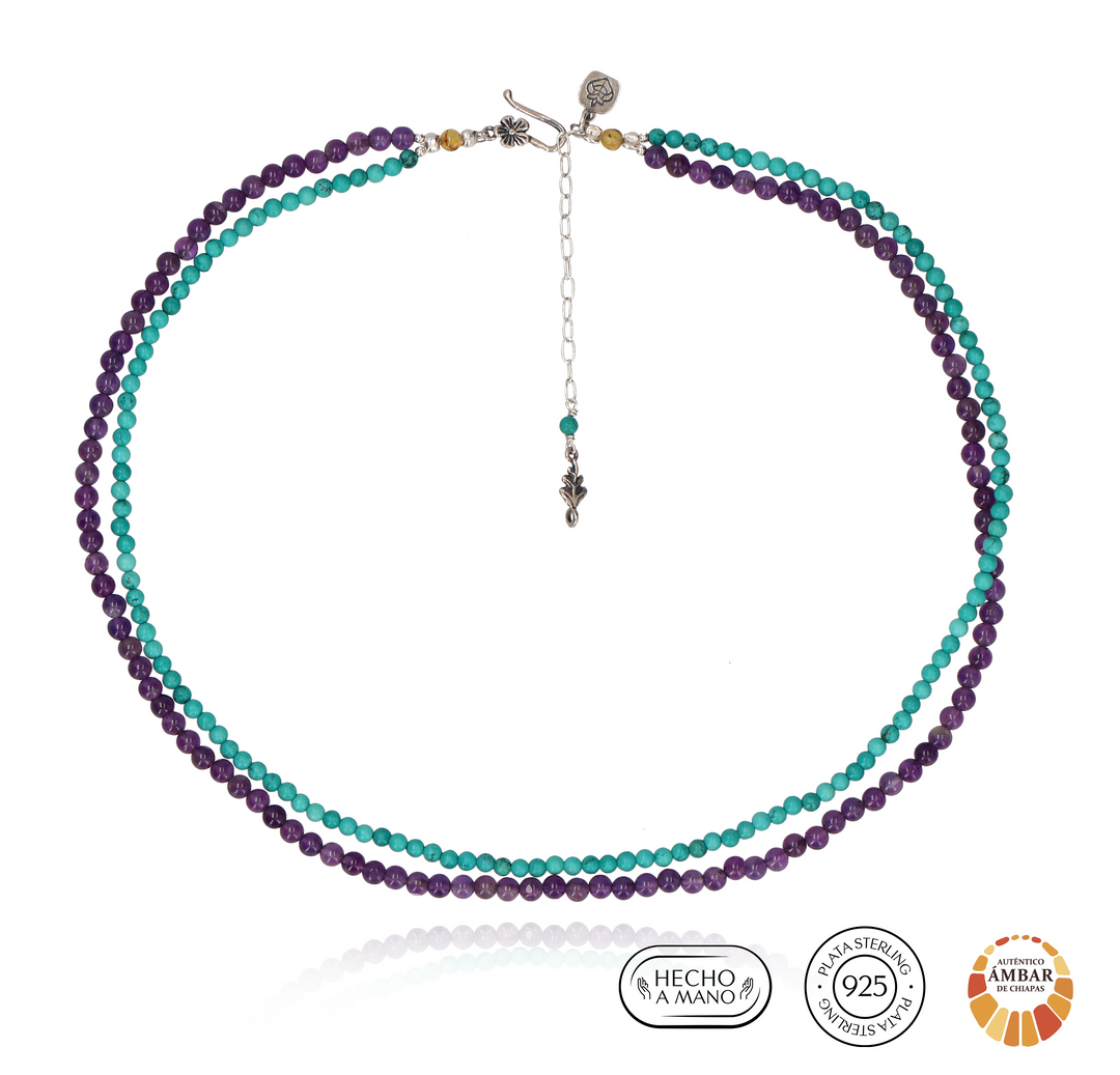 Collar Doble Hilo de Piedra