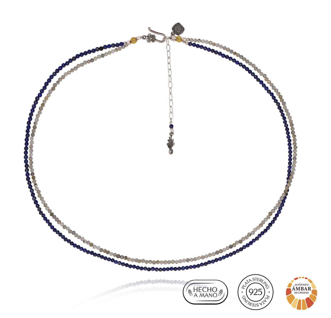 Collar Doble Hilo de Piedra