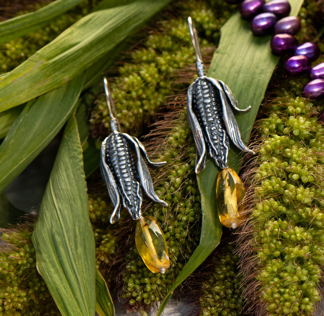 Corncob earrings 