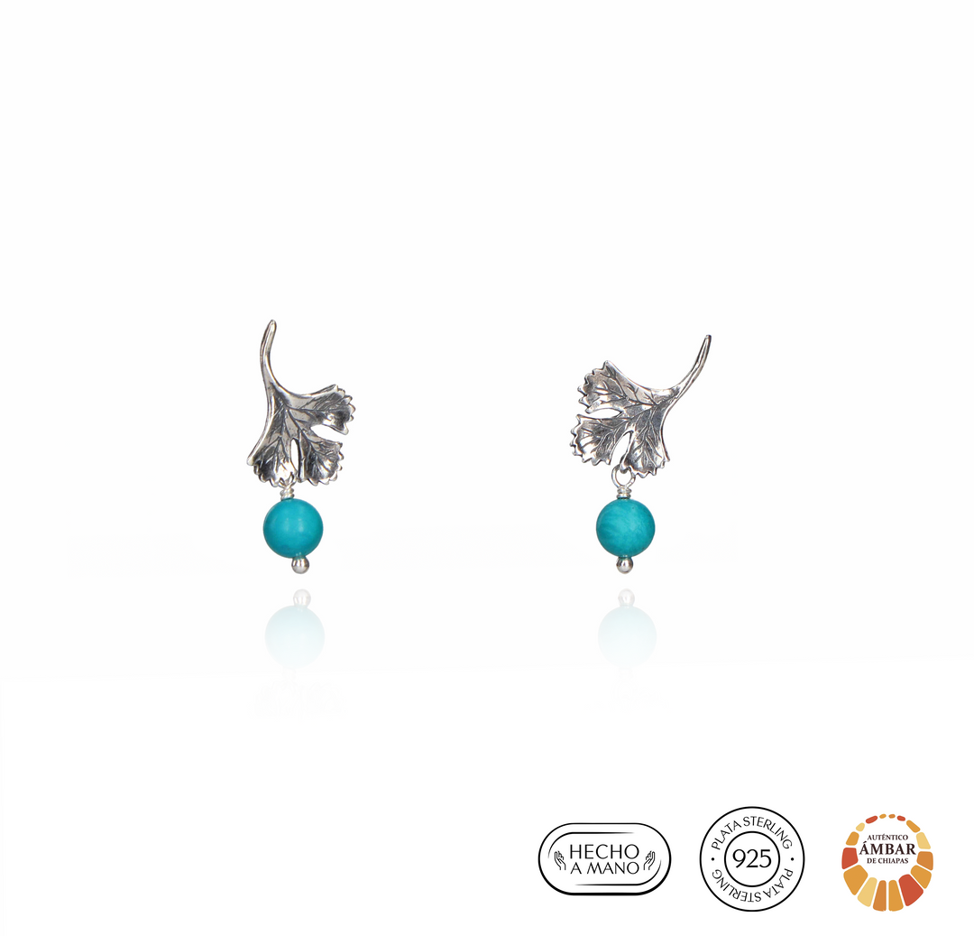 Aretes Cilantro Una Hoja