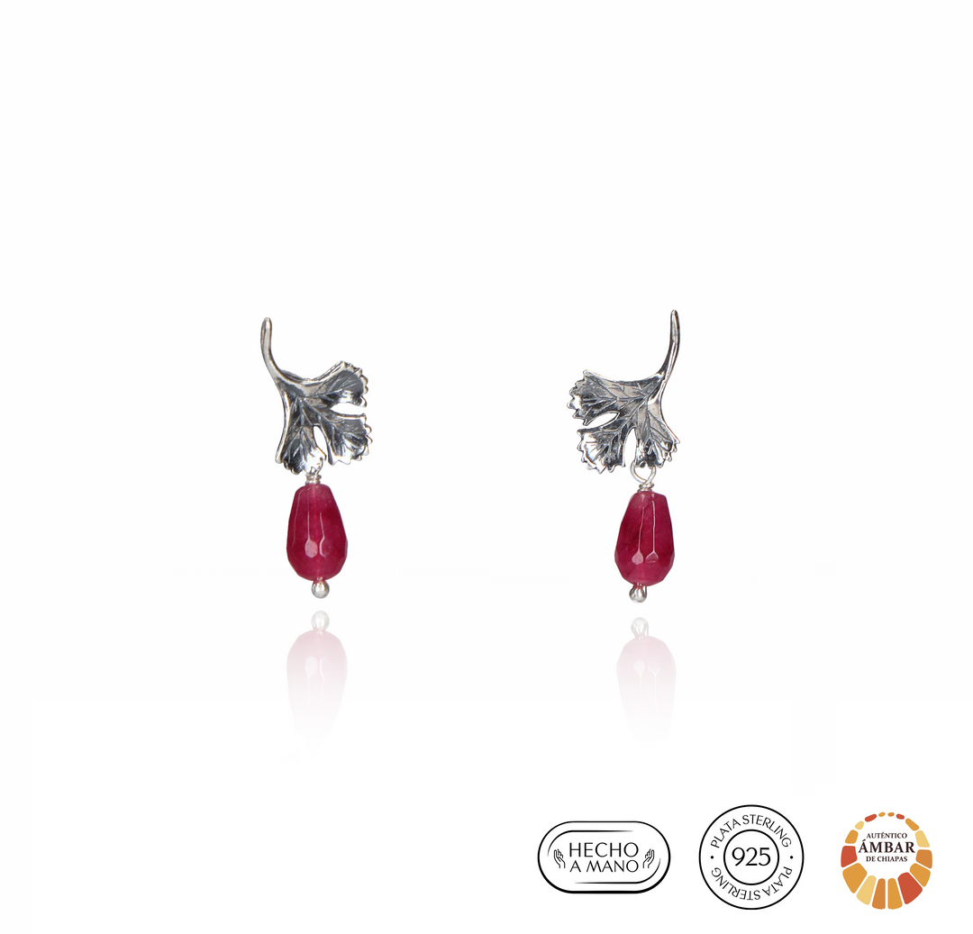 Aretes Cilantro Una Hoja