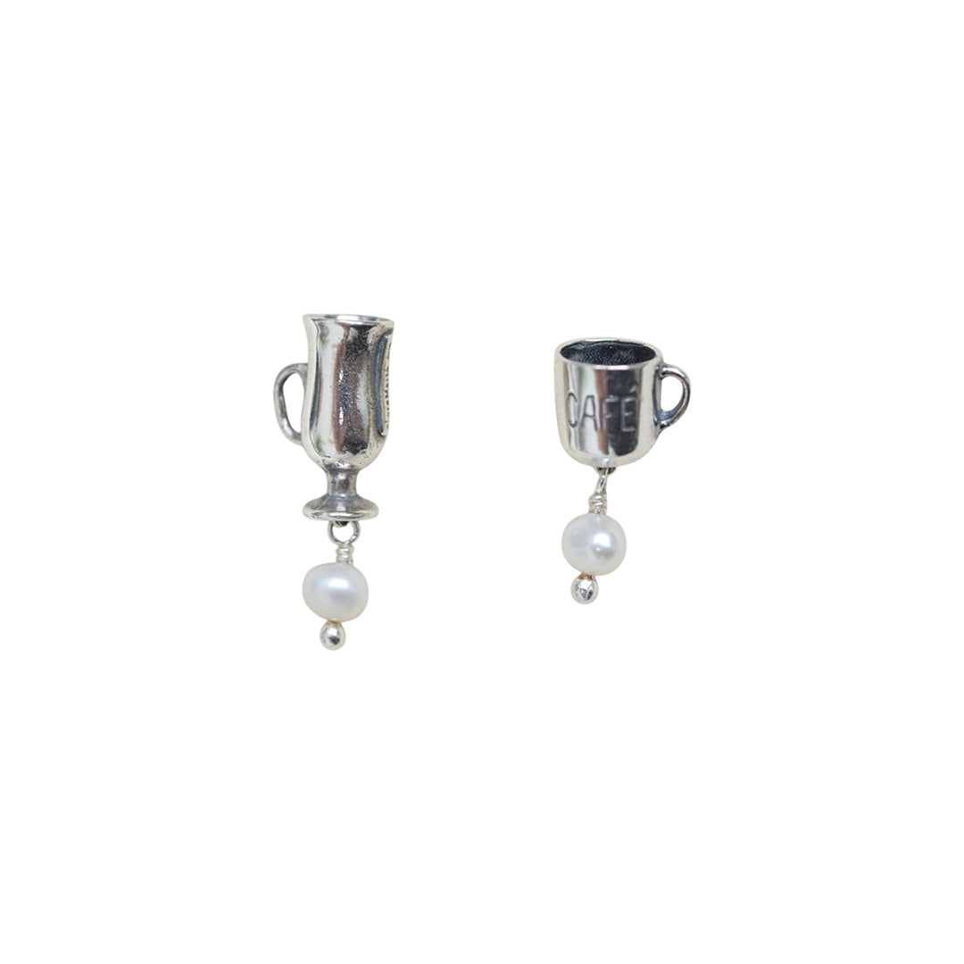 Aretes Taza Café y Capuccino