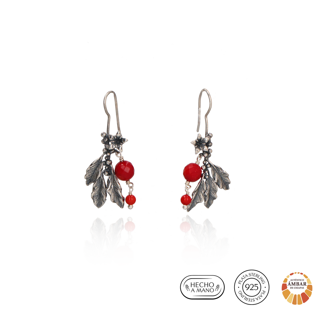 Aretes Hojas de cafeto