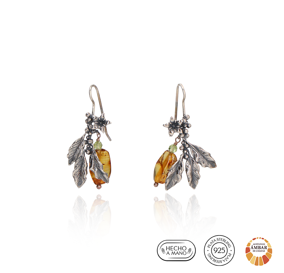 Aretes Hojas de Cafeto