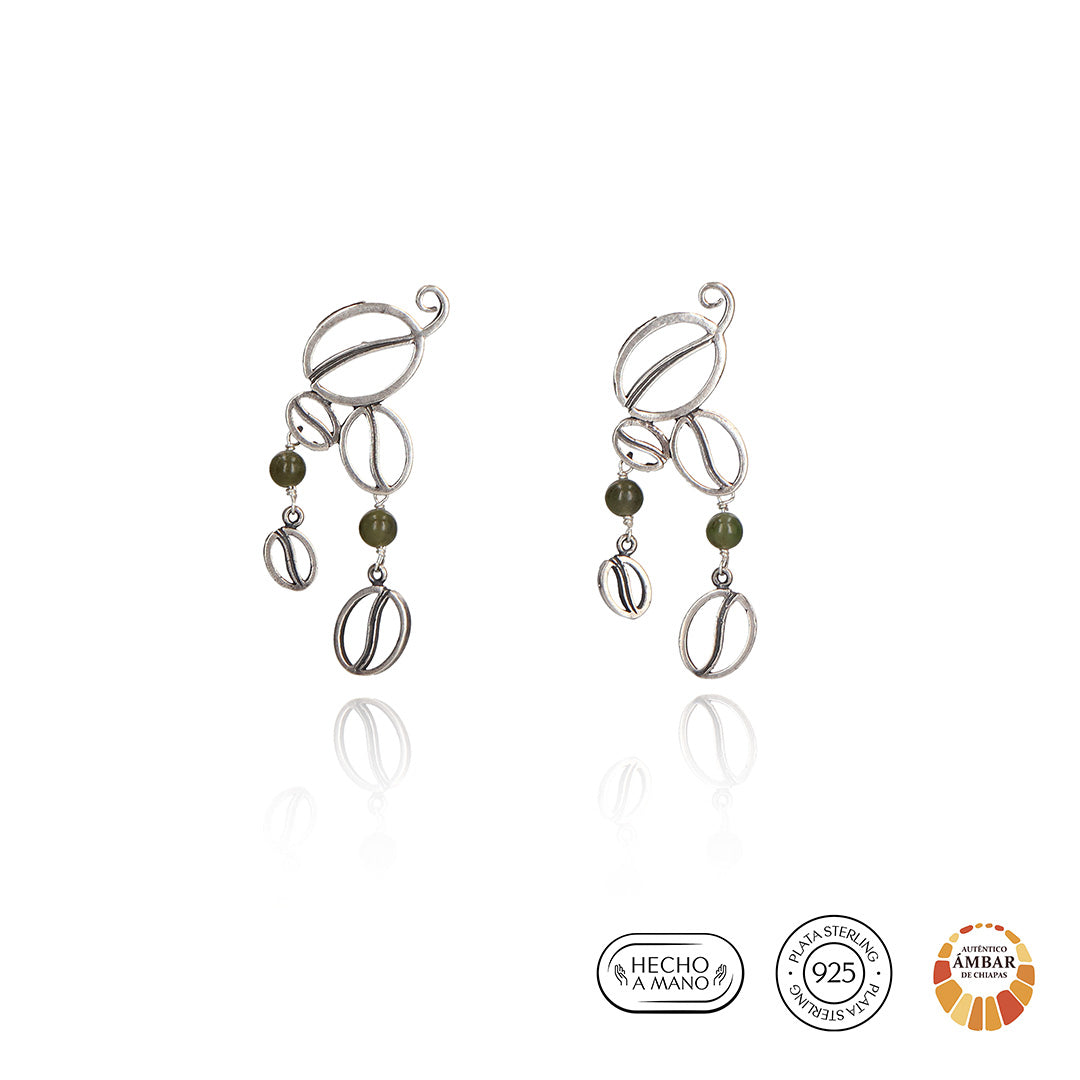 Arete Granos de Café Calados