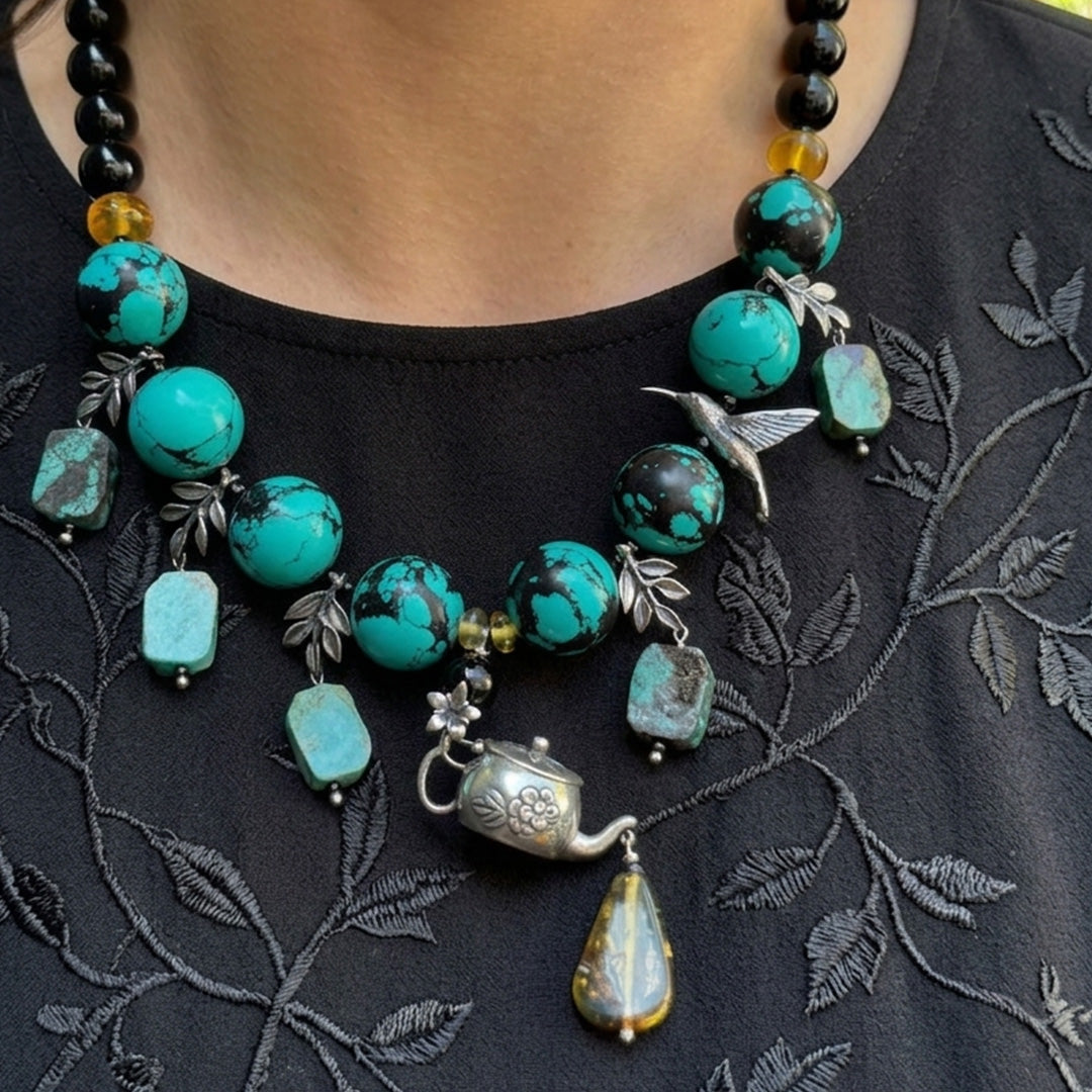 Collar Jarrito y Colibríes