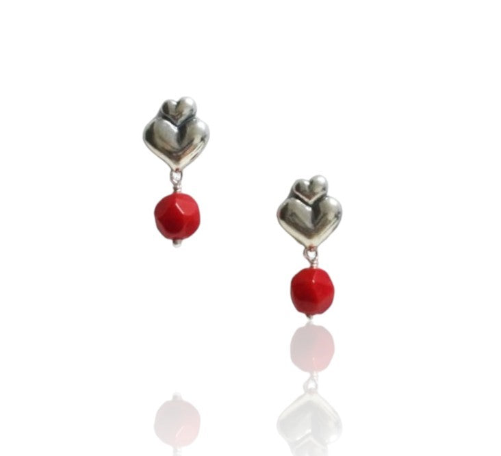 Aretes Corazón Doble