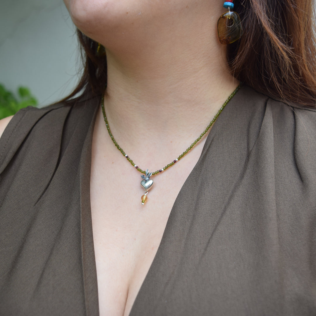 Collar Corazón Helecho
