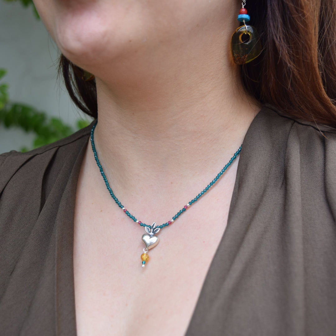 Collar Corazón Helecho