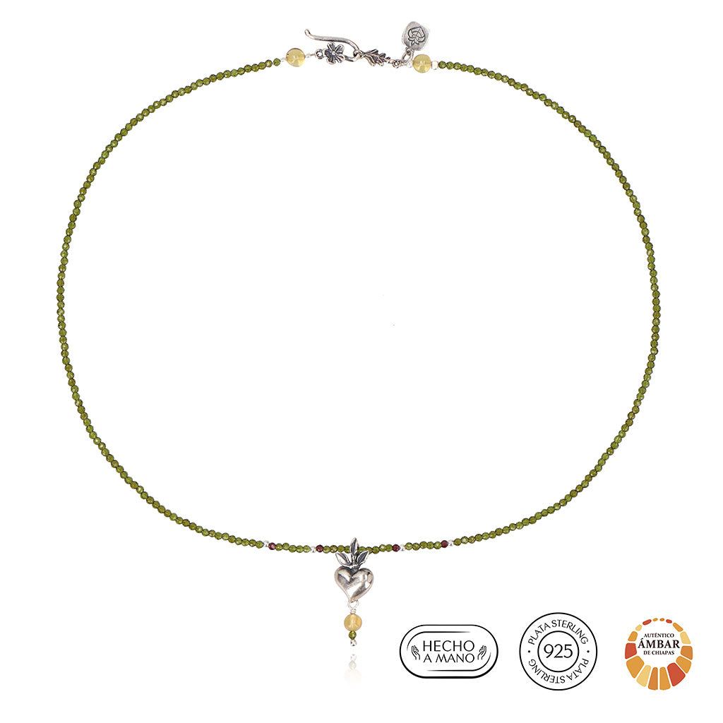 Collar Corazón Helecho