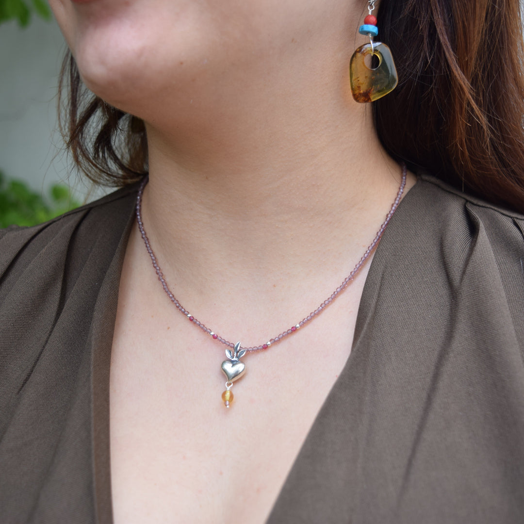 Collar Corazón Helecho
